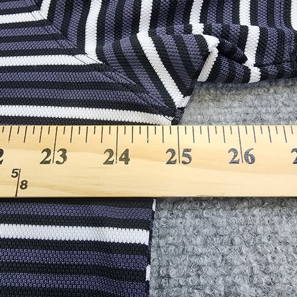 Nike Shirt Mens XL Black Gray Striped Polo Dri-Fit Standard Short Sleeve Logo - Picture 5 of 14